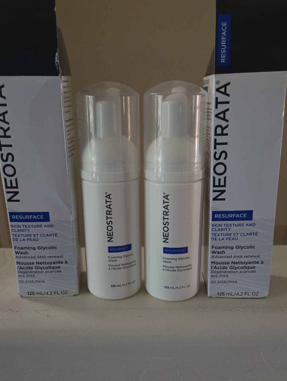 NEOSTRATA RESURFACE GLYCOLIC WASH. **TWO** 125ML  BOTTLES. RETAILS $60 EACH!